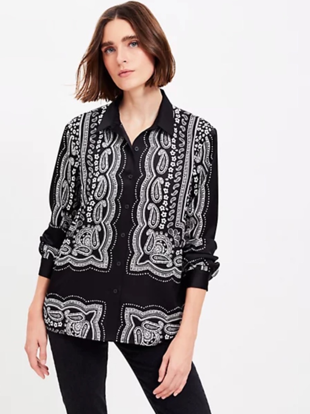 Loft Paisley Everyday Relaxed Shirt
